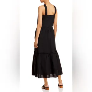 Joie Women’s Rosabel Linen Black‎ Halter Neck Maxi Dress Size S thumbnail 2