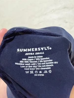 Summersalt Navy Drawstring lounge Pants with Black Side Stripe XS thumbnail 5
