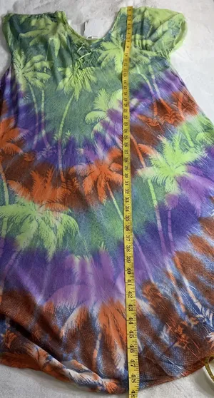 Exist one size lime multicolor cover up beach.  thumbnail 10