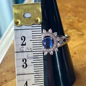 Natural Kyanite Sterling Silver Ring Size 8 thumbnail 9
