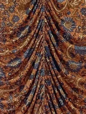 House of Harlow 1960 Maxi Dress XL Brown Paisley Ruched Bodycon Sleeveless thumbnail 4