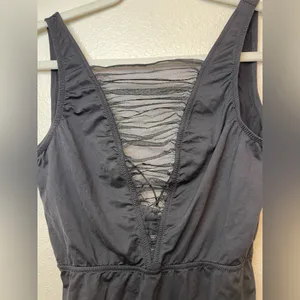 Victoria's Secret Black Mesh Detail Open Back Bodysuit Size S‎ thumbnail 5