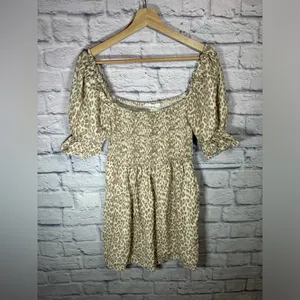Girl and the Sun Chateau Mini Dress Leopard women’s size‎ small thumbnail 2