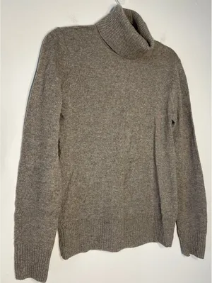 Caslon 100% Cashmere Turtleneck Taupe Brown Heather Knit S thumbnail 5