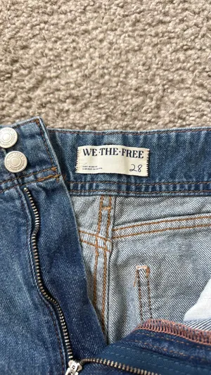 Free people aster high rise straight jeans thumbnail 3