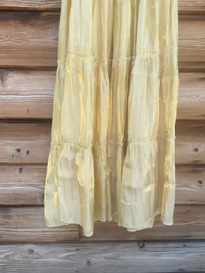 o.p.t. Few Moda Yellow XS East Tiered Midi Dress thumbnail 9