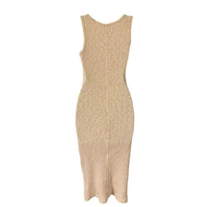 Women's Forever 21 Beige Ribbed Knit Tank Dress Size Small thumbnail 3