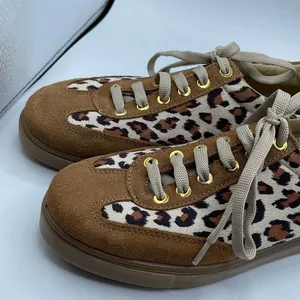 NWT Andre’ size 7 made in Italy suede animal print sneakers. thumbnail 7