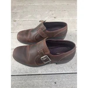 Eastland Women 10M Brown Leather Monk Strap Buckle Loafers Lug Sole 3139-02 thumbnail 2