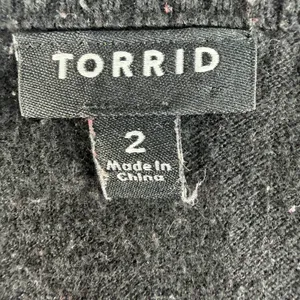 Torrid Plus 2 2X Sweater Skulls Heart Scoop Neck Whimsigoth Grunge Punk Emo Knit thumbnail 6