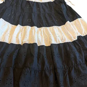 Hutch x Anthropologie Black White Tiered Maxi Skirt Eyelet Cotton Size Small thumbnail 6
