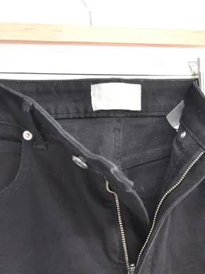 Everlane The Way High Rise Jeans Womens 29 Black Organic Cotton Relaxed Straight thumbnail 4