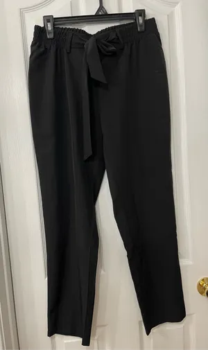 Massini Black Prints Elastic Waist Dress Pants thumbnail 2