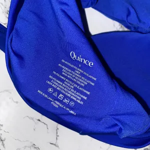 NWT Quince Electric Blue Italian Tank Bikini Swim Suit Top Women's Size Small thumbnail 7