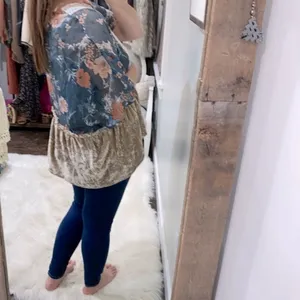 True Self Floral & crushed velvet boho cardigan size XLarge thumbnail 6