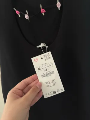 BNWT Zara Black Strechy Pink Floral Strap Dress thumbnail 9