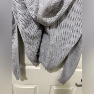 EILEEN FISHER Light Gray Jacket with hood. thumbnail 9