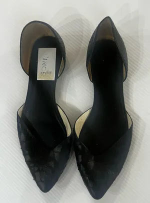 Vince Black Croc-Embossed Pointed D'Orsay Flats thumbnail 1