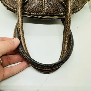 Vintage Dooney & Bourke Chocolate Brown Dome Zipper Closure Satchel Size Small thumbnail 9