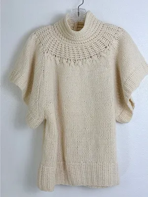 Sundance Cream Lambswool Blend Chunky Knit Dolman Sweater Size M thumbnail 1