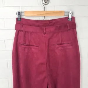 Free People NWT Nightfall Vegan Suede Paperbag Waist Cropped Pants Size 2 thumbnail 12
