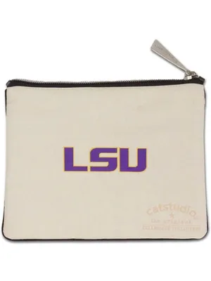 Catstudio Collegiate LSU Louisiana State University Zipper Pouch Travel Bag NWT thumbnail 3