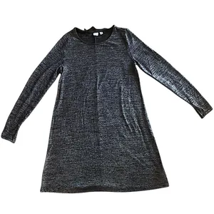 Gap Womens Metallic Silver Black Shimmering Glitter Baby‎ Doll Dress Size M thumbnail 2