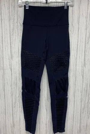 Womens Size S Alo Yoga Navy Blue Moto Leggings EUC thumbnail 1