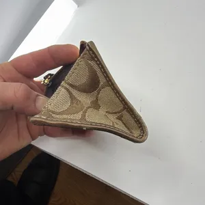 Coach Mini Skinny Brown Signature C Canvas Coin Case thumbnail 7