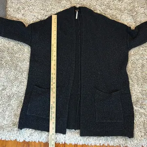 Free People Oversized Black Open Front Wool Blend Cardigan Size xsmall thumbnail 10