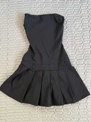 Windsor Black Strapless Pleated Mini Dress thumbnail 2