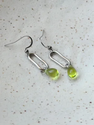 Handmade stainless steel chic fairy boho vintage style dangle earrings💚 thumbnail 4