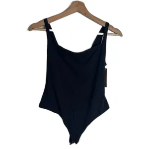 Skim‎ fits everybody square neck bodysuit in the color onyx size large thumbnail 3