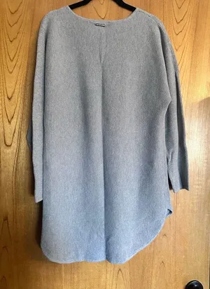 Michael Kors Hi-Low Tunic Gray Sweater thumbnail 2