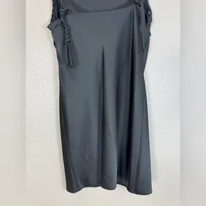 House Of Harlow 1960 x Revolve Black Satin Braided Strap Slip Mini Dress M $210 thumbnail 10