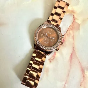 Geneva rose gold tone rhinestone Watch thumbnail 3