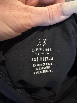 Aerie Offline Black Hooded Pullover Sweatshirt thumbnail 3