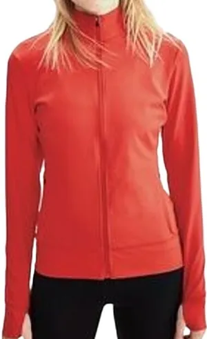 Lole Essential Up Jacket Full Zip Long Sleeve Mock Neck Zipper Pocket Red XS thumbnail 1