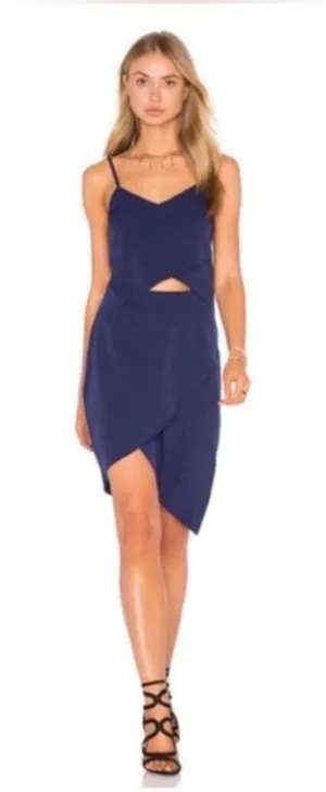 Elliatt x Revolve The Shot Navy Cutout Tulip Mini Dress XS Cocktail Party thumbnail 1