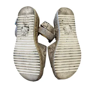 SODA Sandals Snake Print Grey 7 Womens Espadrille Platform Ankle Strap thumbnail 10