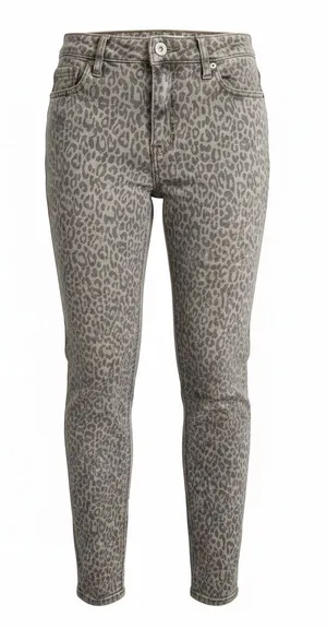 PacSun Women's High Rise Leopard Skinny Jeans thumbnail 1
