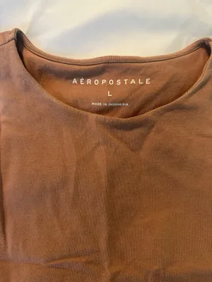 Aeropostale Brown High Neck Cropped Tank Top thumbnail 3