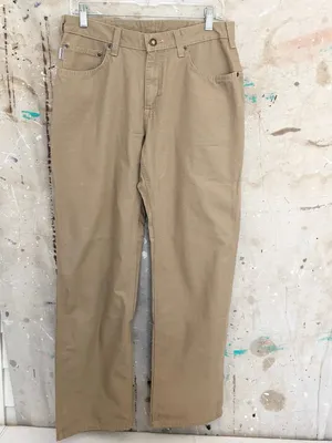 Carhartt Relaxed Fit Canvas Cargo Pants Khaki WB159 thumbnail 2