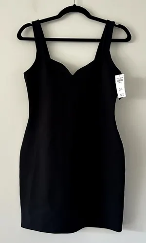 Abercrombie & Fitch Black Sweetheart Athletic Bodycon Mini Dress NWT Size S thumbnail 1
