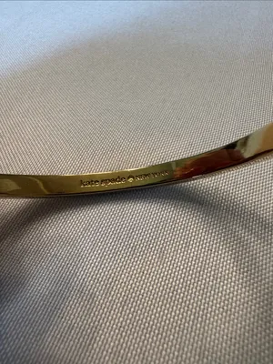 Kate Spade Gold Crystal Pavé Hinged Bangle Bracelet thumbnail 2