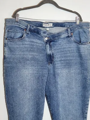 Abercrombie & Fitch Crisscross High Rise Skinny Ankle Jeans Size 24 Long/37 thumbnail 3