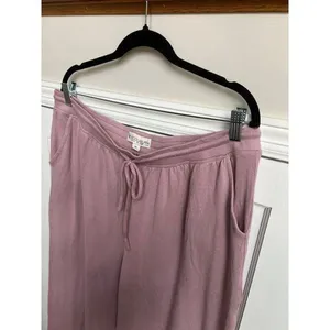 Koolaburra by UGG Women Sandwash Interlock Wide‎ Leg Pants Faded Rose size XL thumbnail 2