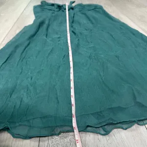 Amsale cocktail dress silk‎ chiffon formal green sexy romantic 4 one shoulder thumbnail 5