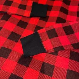 Old Navy Pajama Set Women L Red Buffalo Plaid Thermal 2 Piece Set Holiday Cozy thumbnail 5