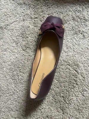 C.Paravno Women's Bow-Accent Burgundy Ballet Flat plum colored size9/9.5 thumbnail 5